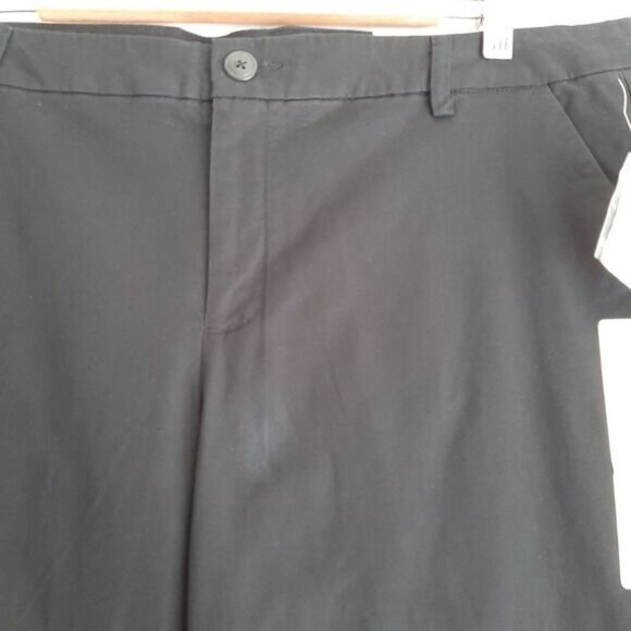 GAP The Perfect Khaki Wide Leg Opening Pants Black Sz 16 Flawed - Picture 4 of 11